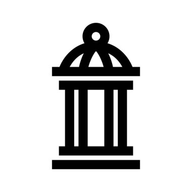 Gazyağı lambası ya da caddeleri aydınlatmak için mum ve evler. El fenerinin vektör çizimi. Festival, doğum günü, düğün için dekor feneri. 