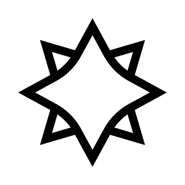 Sterrenicoon Logo Lijn Stijl Eenvoudig Symbool Een Witte Achtergrond Vector — Stockvector