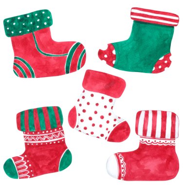 Noel elementi suluboya koleksiyonu