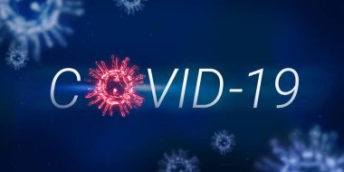 Coronavirus COVID-19 mikroskop altında 3 boyutlu resimleme