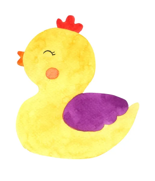 Personagem Pintado Desenhado Mão Animal Para Crianças Cartão Saudação Design — Fotografia de Stock