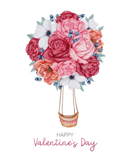 Valentine Day Watercolor — Stock Photo, Image