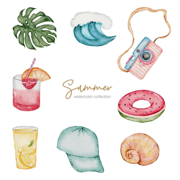 Summer Watercolor Element Collection — Stock Photo, Image