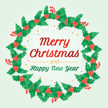 Noel çerçevesi suluboya el resmi