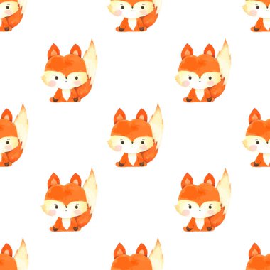 Fox Pürüzsüz El Suluboya ile çizilmiş