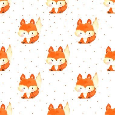 Fox Pürüzsüz El Suluboya ile çizilmiş