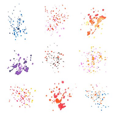 Suluboya soyut arkaplan koleksiyonu