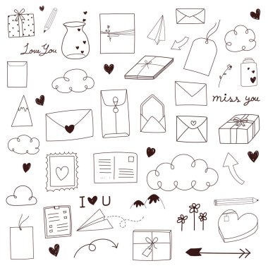 Karalama karikatür çizim koleksiyonu