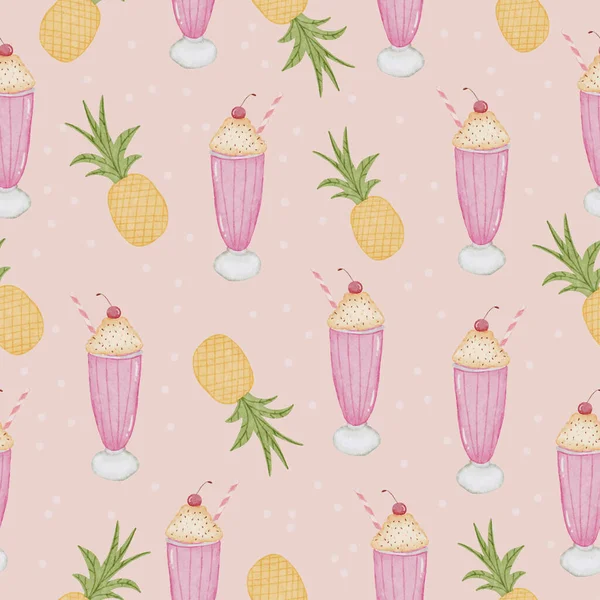 Yaz, dikişsiz serpintisiz el boyası suluboya