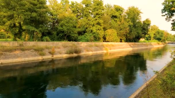 Fluss Ticino Italien Sommer Mit Einem Wunderschönen Panoramablick — Stockvideo