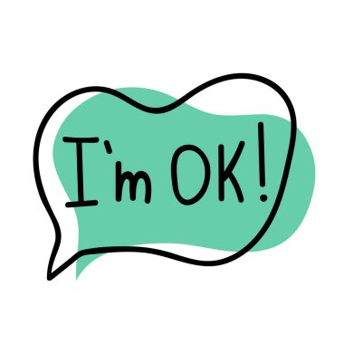 El çizimi konuşma balonu ile 