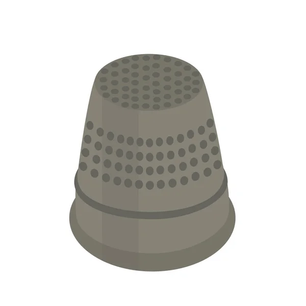 Vector illustration of a thimble for tailoring isolated on a white background.