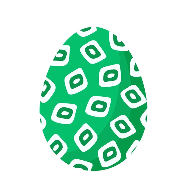 Paskalya yeşil yumurtası beyaz arka planda izole edilmiş..