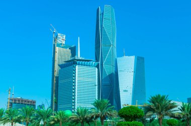Riyadh, Saudi Arabia, KSA - September 22, 2018 new buildings being constructed in the new King Abdullah Financial District in Riyadh clipart