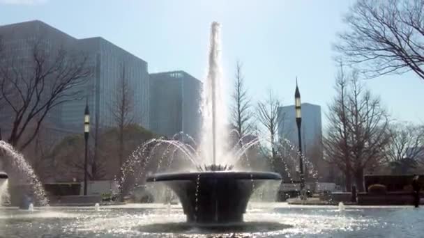 Life Wadakura Fountain Park — Vídeos de Stock