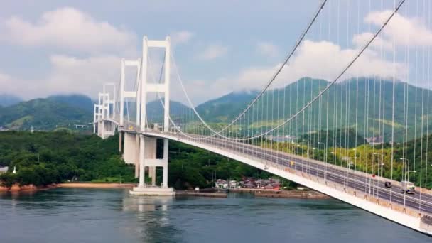 Schoonheid Van Shimanami Kaido Fietsen — Stockvideo