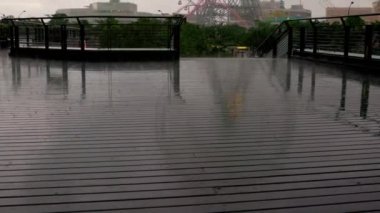 The rainy day in Yokohama