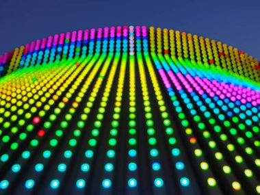 Bulanık renkli LED ışık arkaplanı