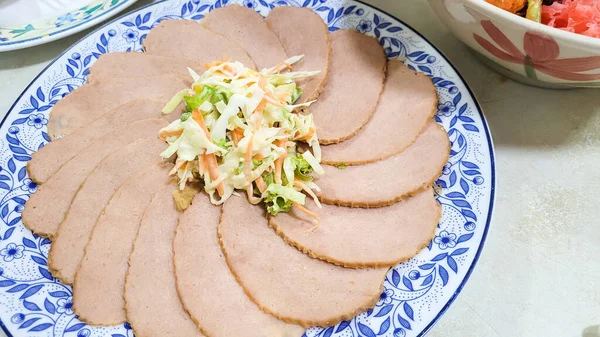 Nourriture Chinoise Végétarienne Sur Table — Photo