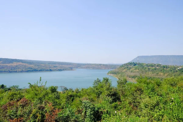 View Point Lamtakong Dam Provinsi Nakhon Ratchasima Thailand Timur Laut — Stok Foto