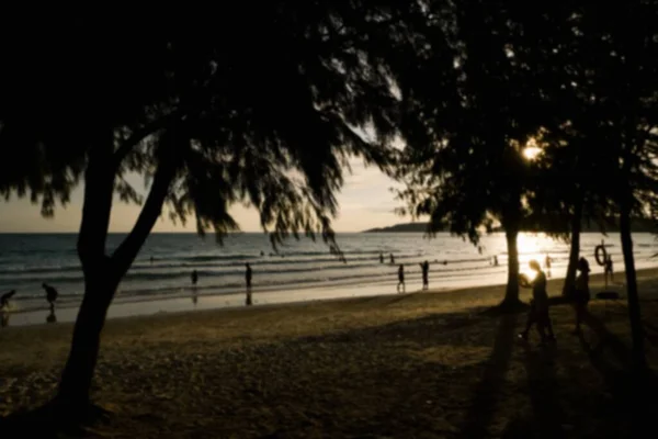 Praia Tropical Turva Beira Mar Hora Pôr Sol Nam Sai — Fotografia de Stock