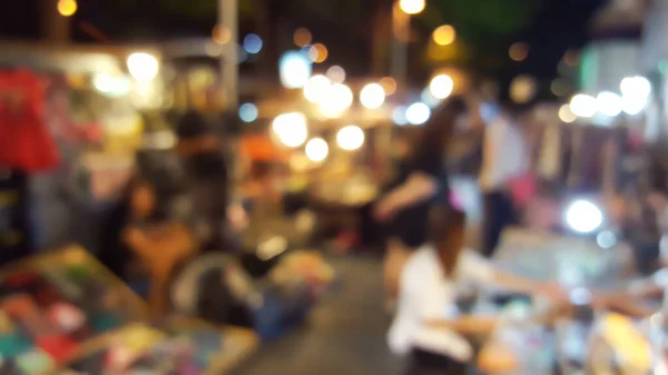 Zamazana Ulica Targu Nocnym Bangkok Tajlandia — Zdjęcie stockowe