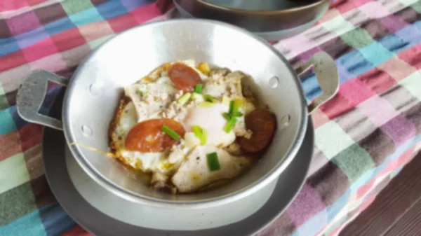 Makanan Jepang Buram Atas Meja — Stok Foto