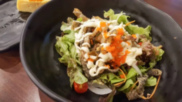 Verschwommenes Japanisches Essen Auf Dem Tisch — Stockfoto