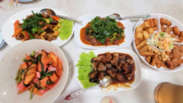 Abstrakte Unschärfe Chinesisches Essen Und Restaurant Hintergrund — Stockfoto