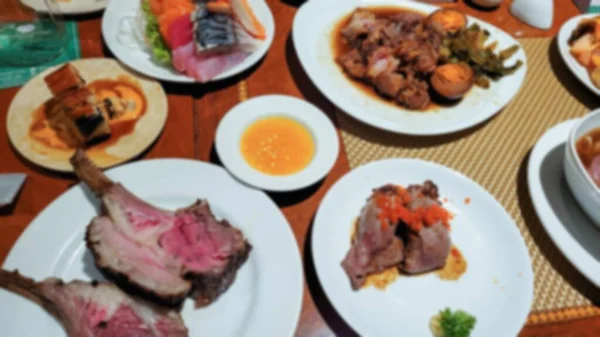Abstrakt Oskärpa Kinesisk Mat Och Restaurang Bakgrund — Stockfoto