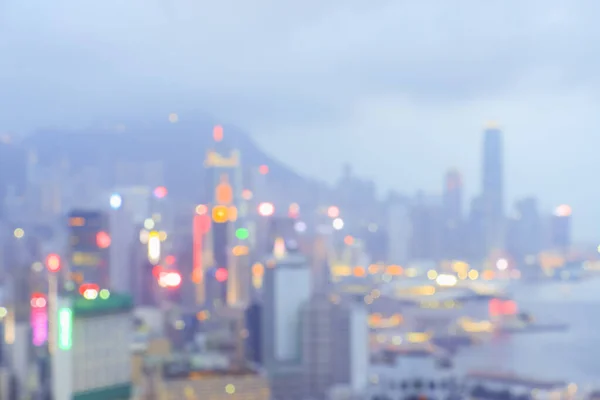 Vista Ciudad Borrosa Abstracta Hong Kong Braemar Hill Día Tarde — Foto de Stock