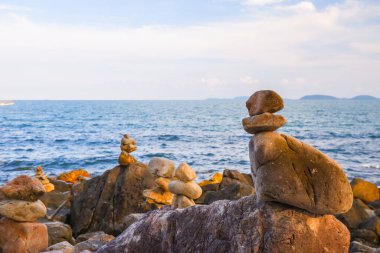 Laem Hua Mong 'da taş yığını - Kho Kwang Viewpoint Chomphon' da Tayland