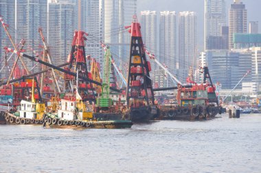 Batı Kowloon Kültür Bölgesi Hong Kong şehir manzarası