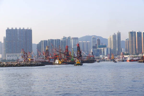 Paesaggio Vista Sulla Città Hong Kong West Kowloon Cultural District — Foto Stock