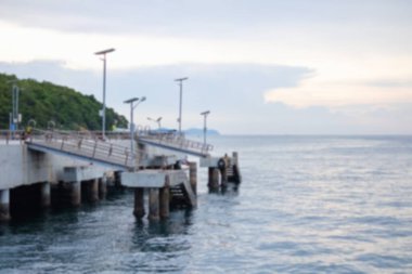 soyut Görüntü Tayland 'daki tropikal liman kıyısı