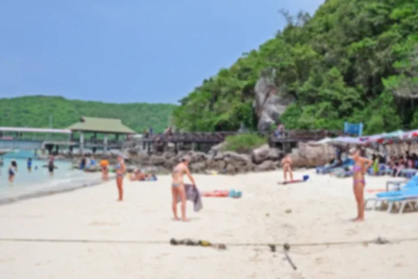 Pantai Tropis Blur Abstrak Tepi Laut Thailand — Stok Foto