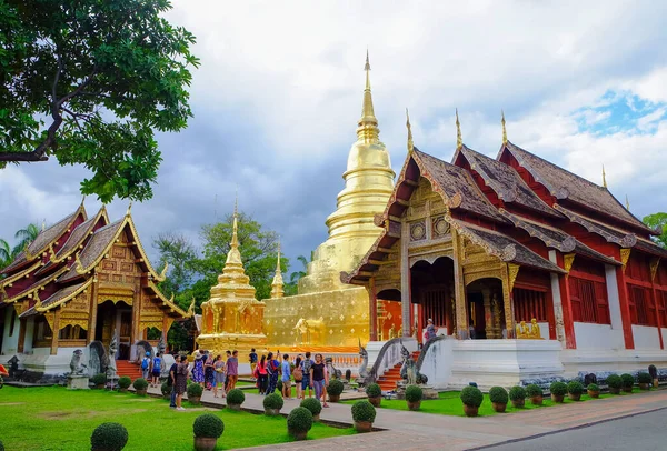 Ват Пхра Сингх Варамахавихан Буддийский Храм Чиангмае Таиланд — стоковое фото