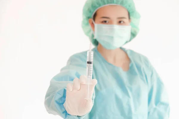 Doktor Asiatische Frau Chirurgischer Uniform — Stockfoto