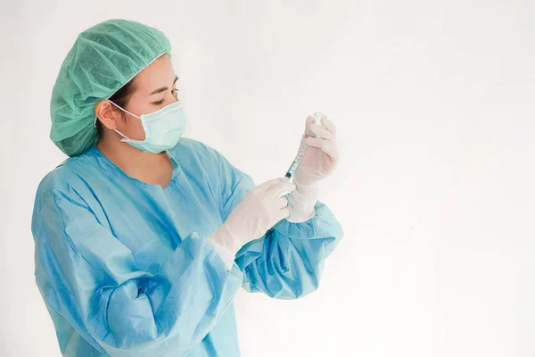 Doktor Asiatische Frau Chirurgischer Uniform — Stockfoto