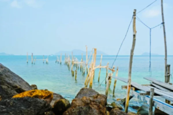 Wai Yang Buram Abstrak Adalah Sebuah Pulau Kecil Kepulauan Chang — Stok Foto