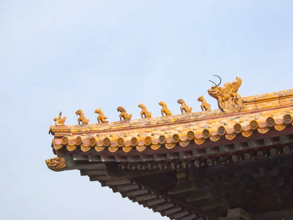 中国紫禁城の御屋根装飾 — ストック写真