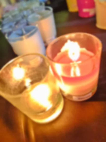 Αφηρημένη Θολή Φλόγα Κεριού — Φωτογραφία Αρχείου