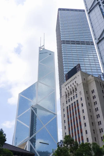Edifício Arranha Céus Edifícios Altos Hong Kong — Fotografia de Stock