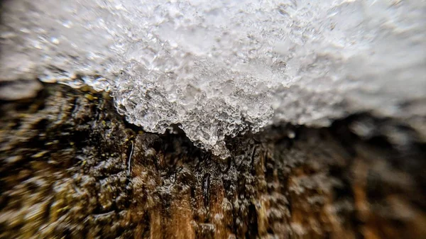 Texture Glace Macro Photographie — Photo