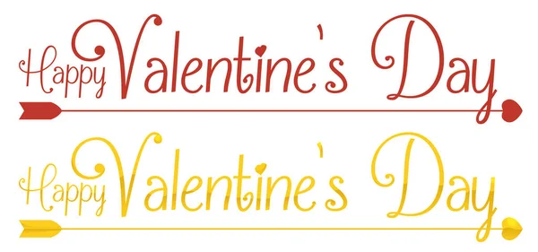 Design Commémoratif Avec Salutation Pour Saint Valentin Décoré Flèches Version — Image vectorielle