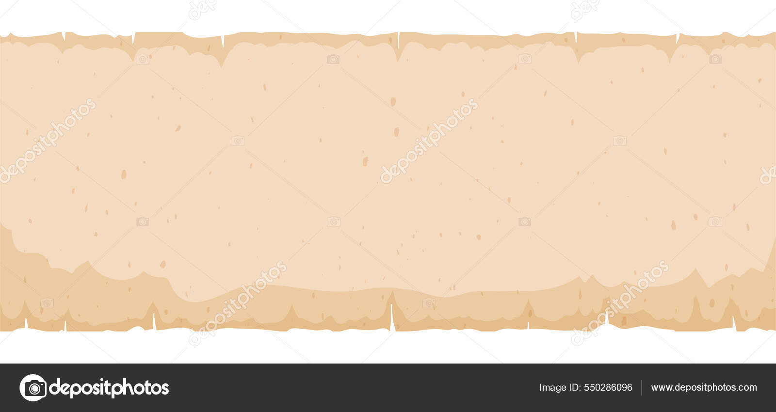 Plantilla Diseño Con Franja Larga Pergamino Espacio Vacío Estilo Dibujos  Vector de stock #550286096 de ©PenWin, image size:1600x850