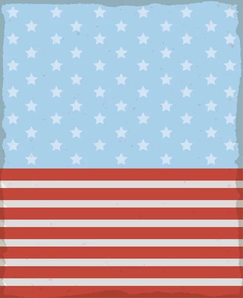 Retro Template Resembling Flag Stars Blue Background Red White Stripes — Stok Vektör