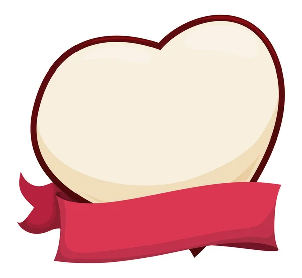 Ανοιχτόχρωμο Κίτρινο Καρδιά Διακοσμημένο Ροζ Κορδέλα Πρότυπο Στο Κάτω Μέρος — Διανυσματικό Αρχείο