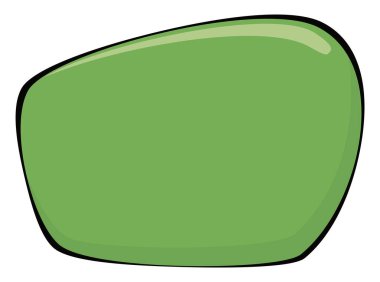 Beyaz arkaplan üzerinde çizgi film tarzında yeşil renkli şablonu imzala.