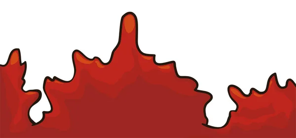 Salpicaduras Rojas Como Ketchup Pintura Sangre Parte Inferior Del Diseño — Vector de stock